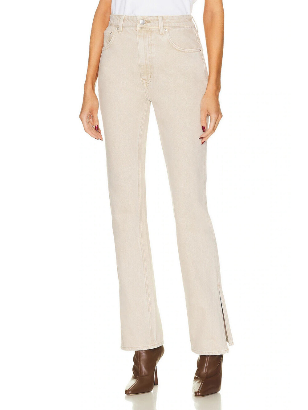 GRLFRND Harlow High Rise Boot With Slit Jeans rodeo SZ 30 $225